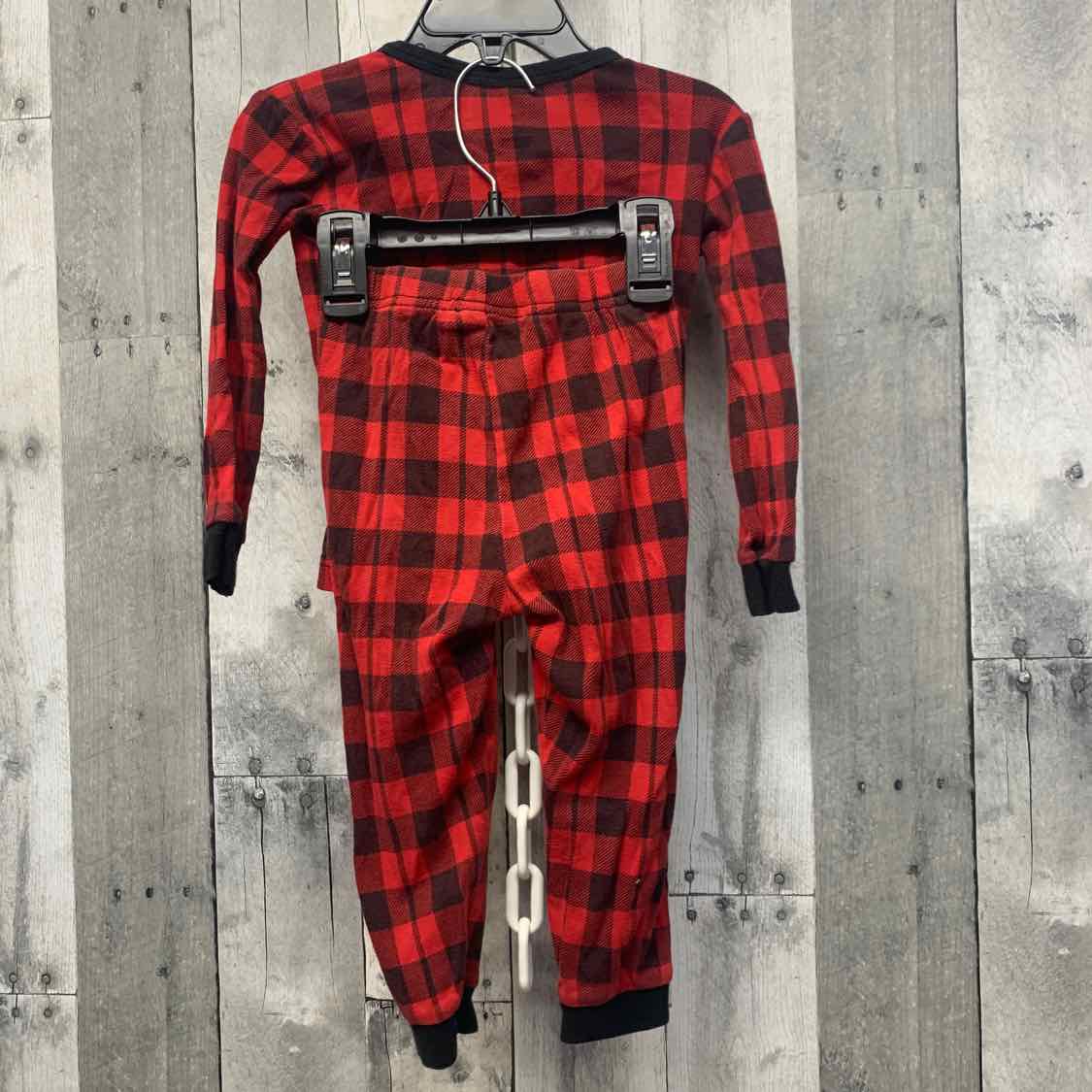Size 24 Months Red Plaid Mid Brand 2pc PJs