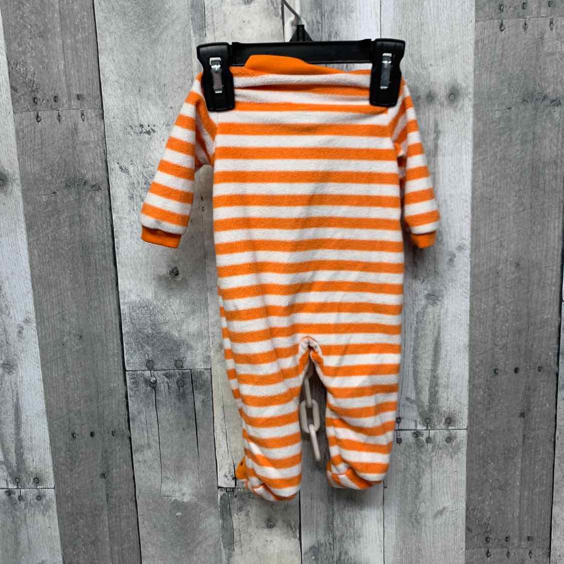 Size Newborn Orange/White Just One You Footy PJs