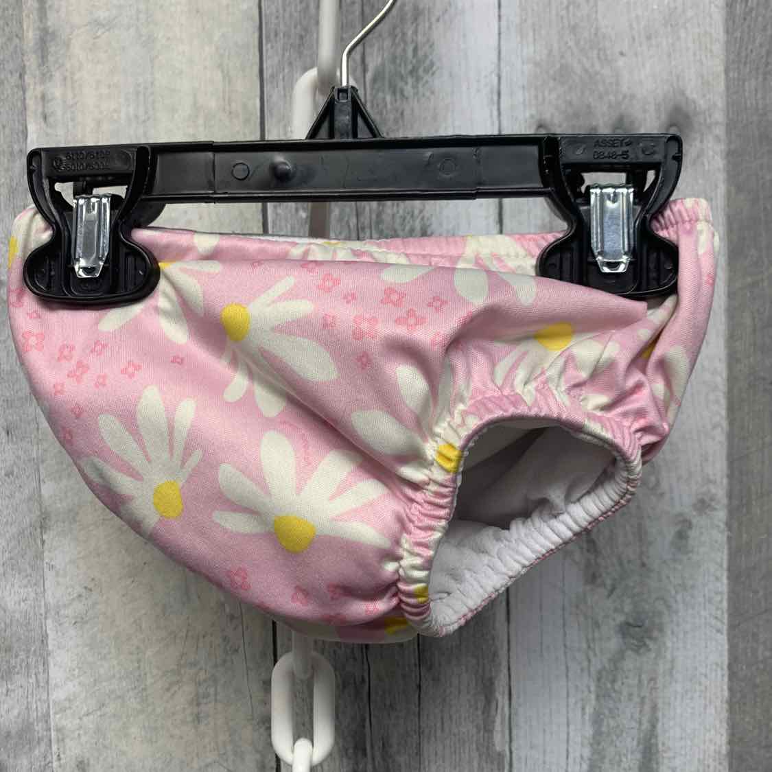 Size 6 Months Pink Floral Print B Brand Swim Diaper