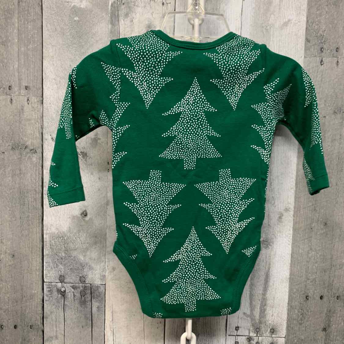 Size 6 Months Green Print Carter's Bodysuit