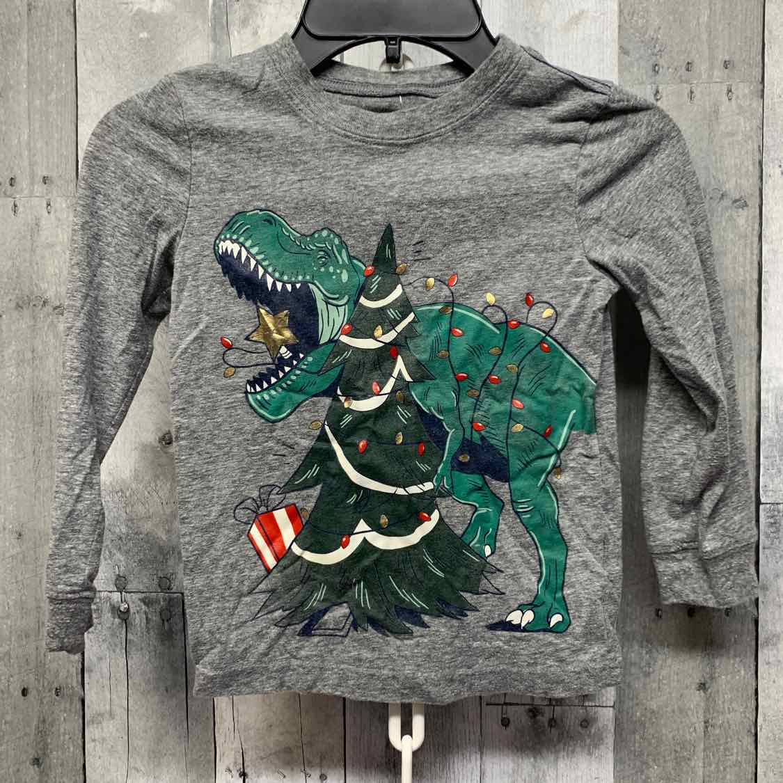 Size 4T Gray Carter's Long Sleeve Shirt