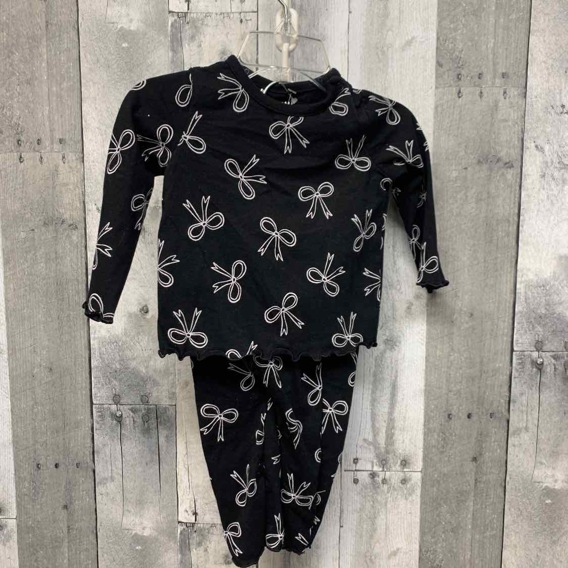 Size 6-9 Months Black Print Cat & Jack Shirt/Leggings