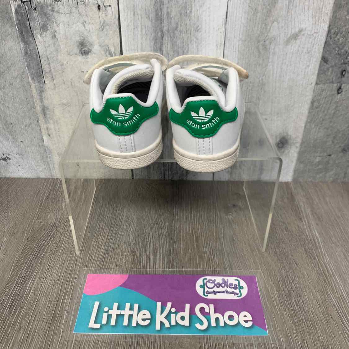 Size 5 White/Green Sport Brand Sneakers