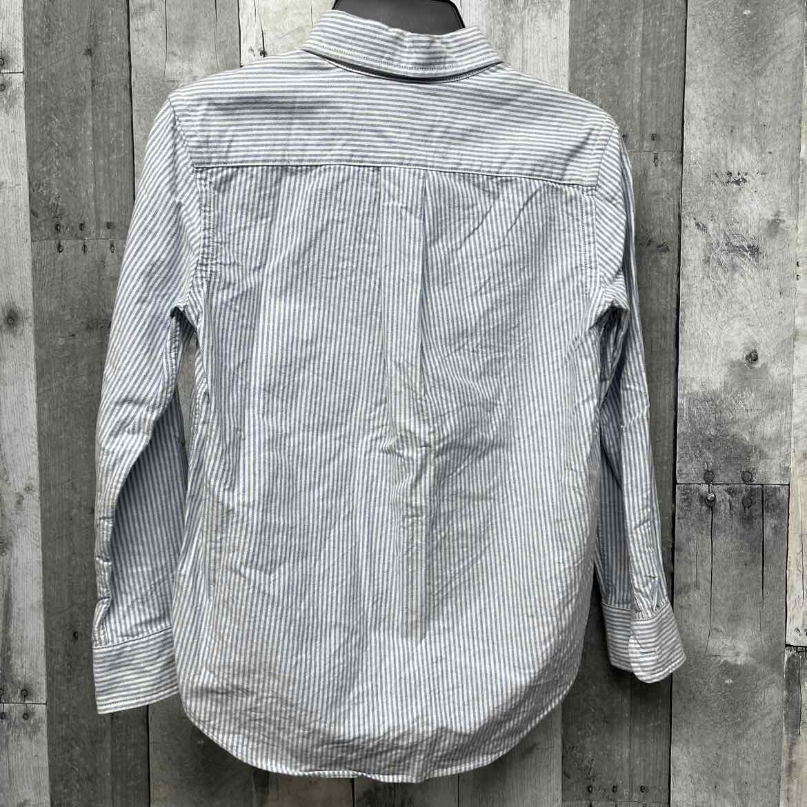 Size 8 Blue/White Ralph Lauren LS Button Up