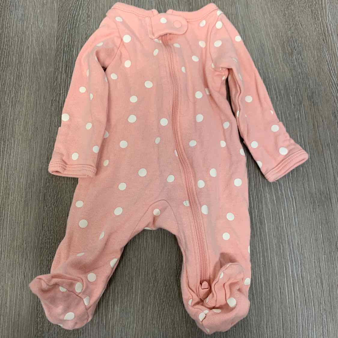 Size Preemie Pink Plaid Just One You Footy PJs