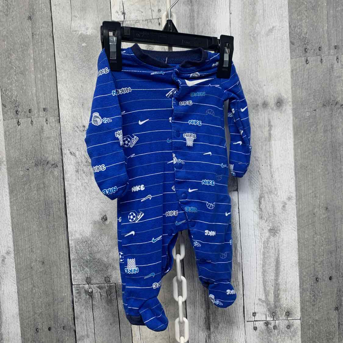 Size Newborn Blue Graphic Sport Brand Footy PJs