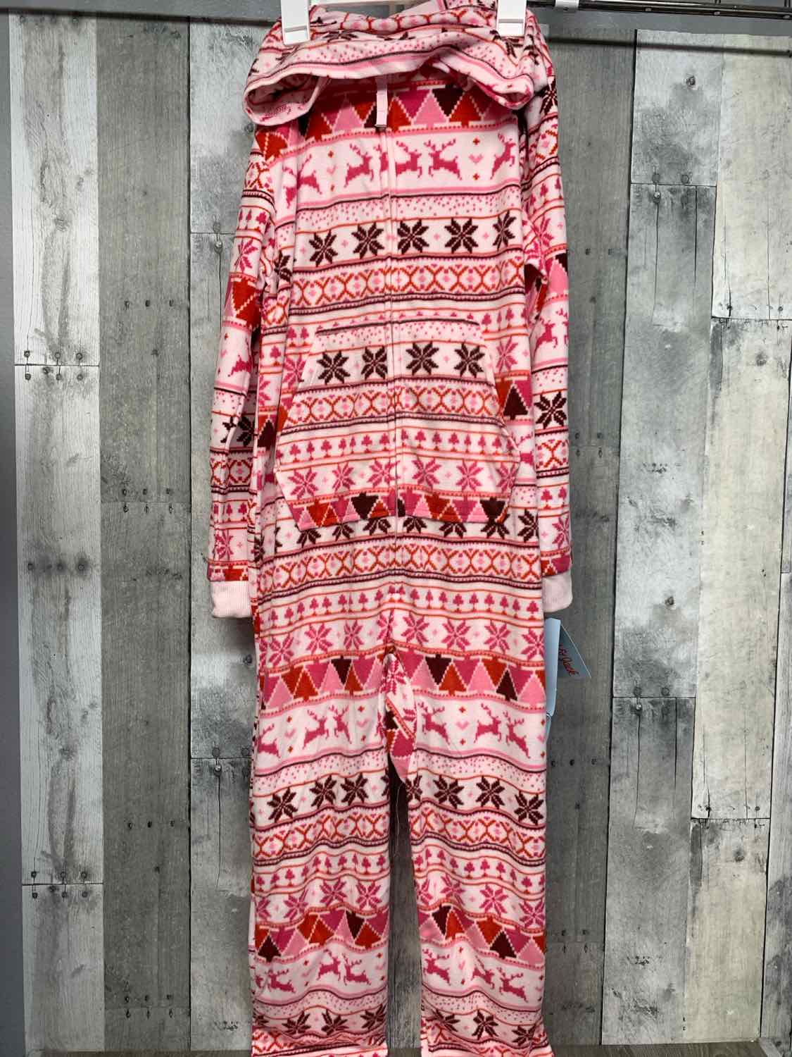 Size 14 Pink/Red Cat & Jack Footy PJs