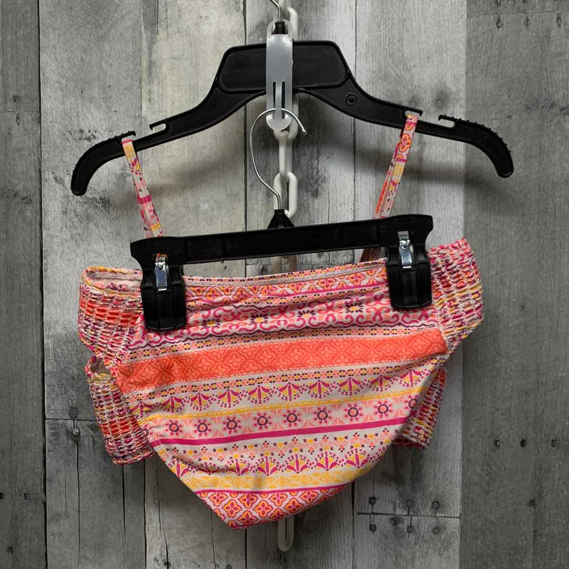 Size 12/14 Pink/Orange Lucky Brand Swim Suit - 2pc+