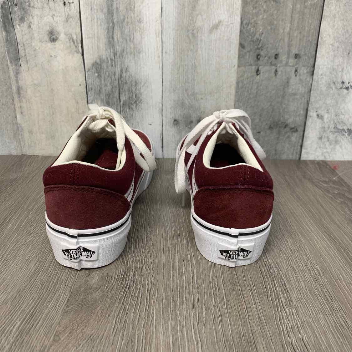Size 7 Burgundy Vans Sneakers