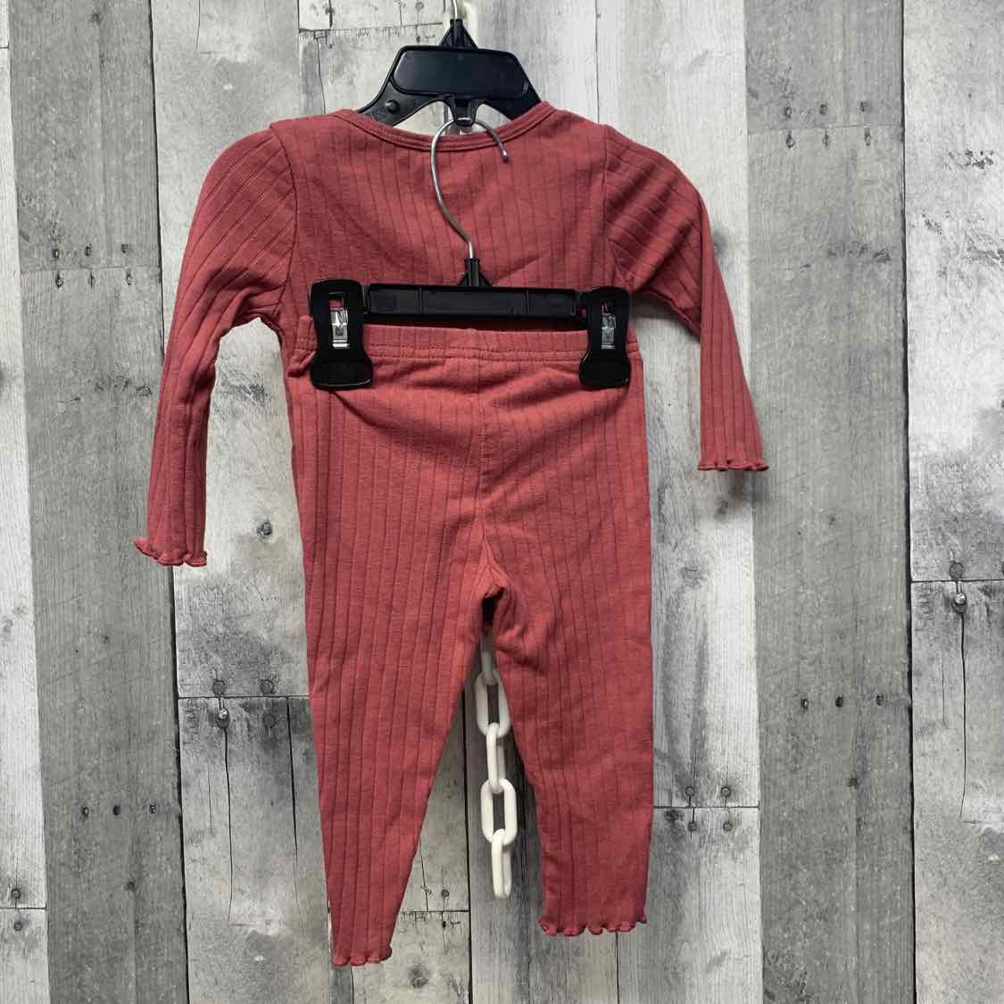 Size 12 Months Burgundy Simple Joys Shirt/Leggings
