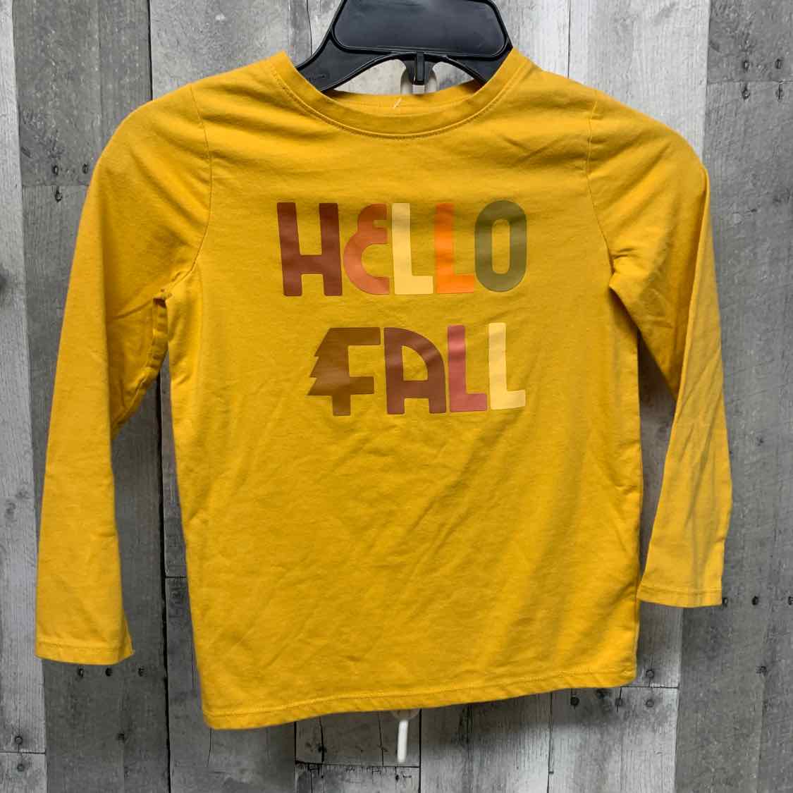 Size 4/5 Yellow Graphic Cat & Jack Long Sleeve Shirt
