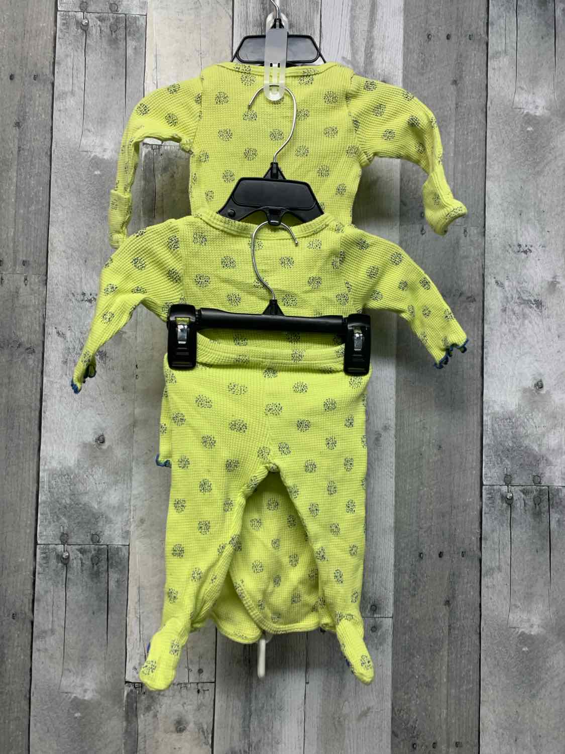 Size 0-3 Months Yellow/Blue B Brand Shirt/Leggings