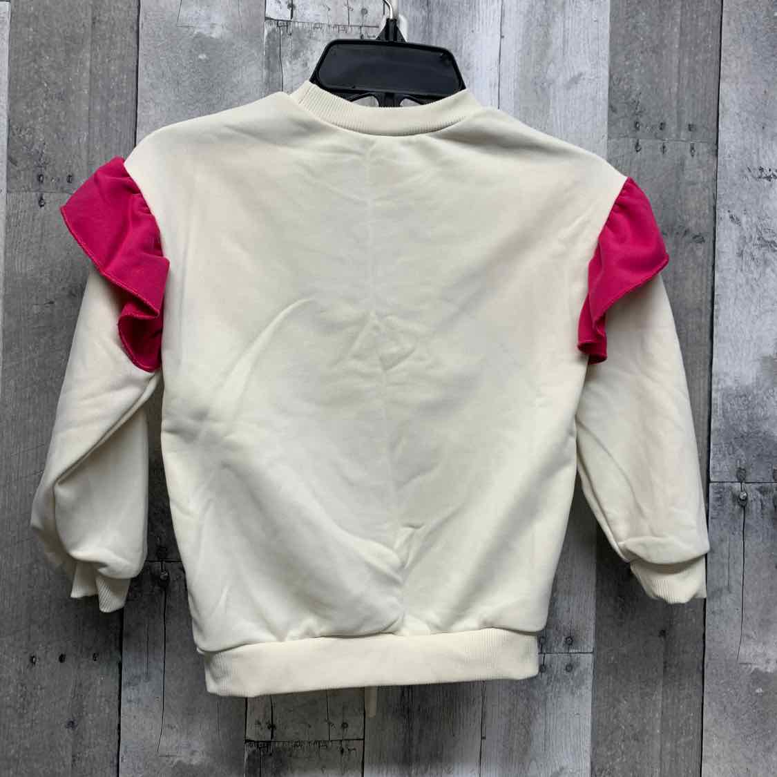 Size 5/6 Ivory/Pink B Brand Long Sleeve Shirt
