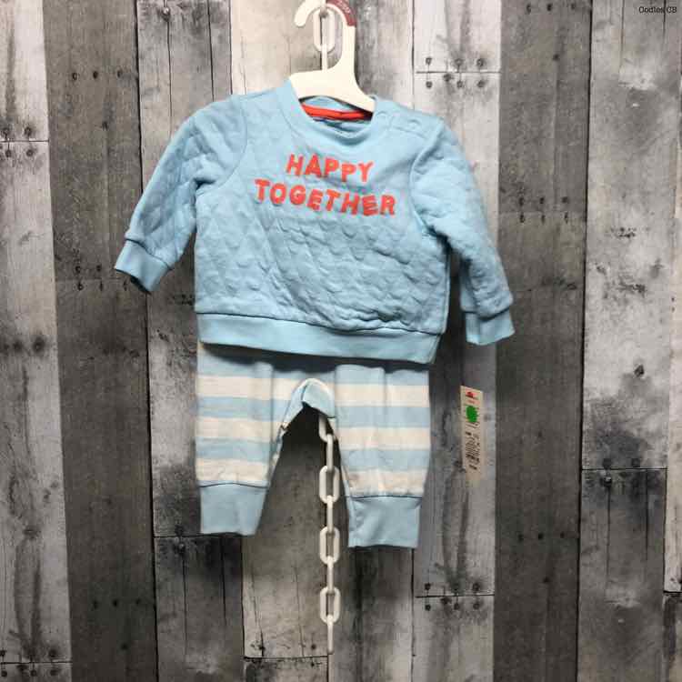 Size 3-6 Months Blue/White Cat & Jack Shirt/Pants