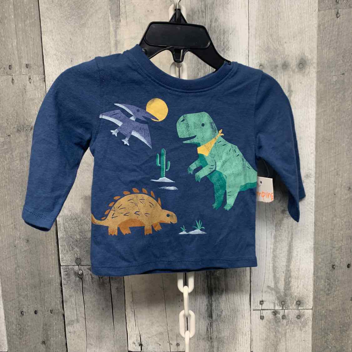 Size 3 Months Blue Print Jumping Beans Long Sleeve Shirt