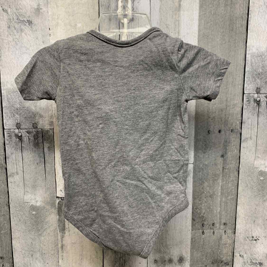 Size 6-9 Months Gray/Pink Hurley Bodysuit - OodlesCB