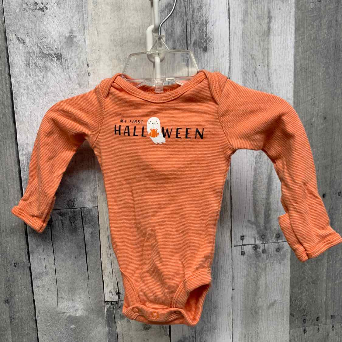 Size Newborn Orange Striped Just One You Bodysuit