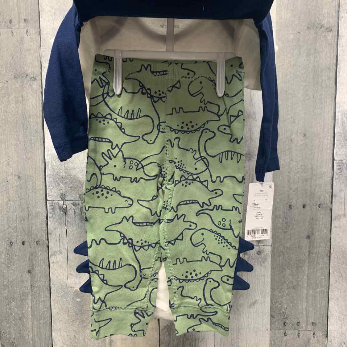 Size 9 Months Navy/Green Carter's Shirt/Pants