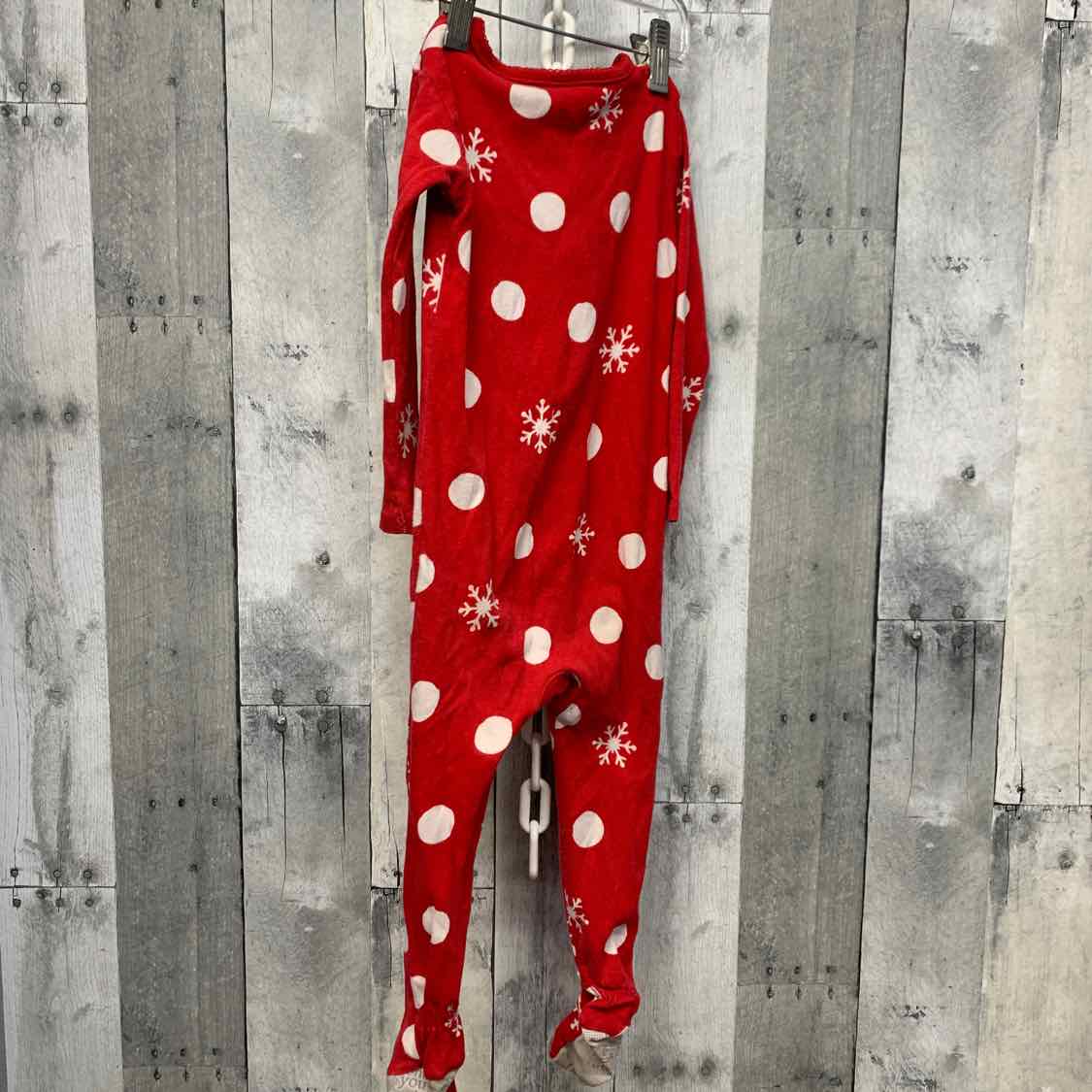 Size 2T Red/White Carter's Footy PJs