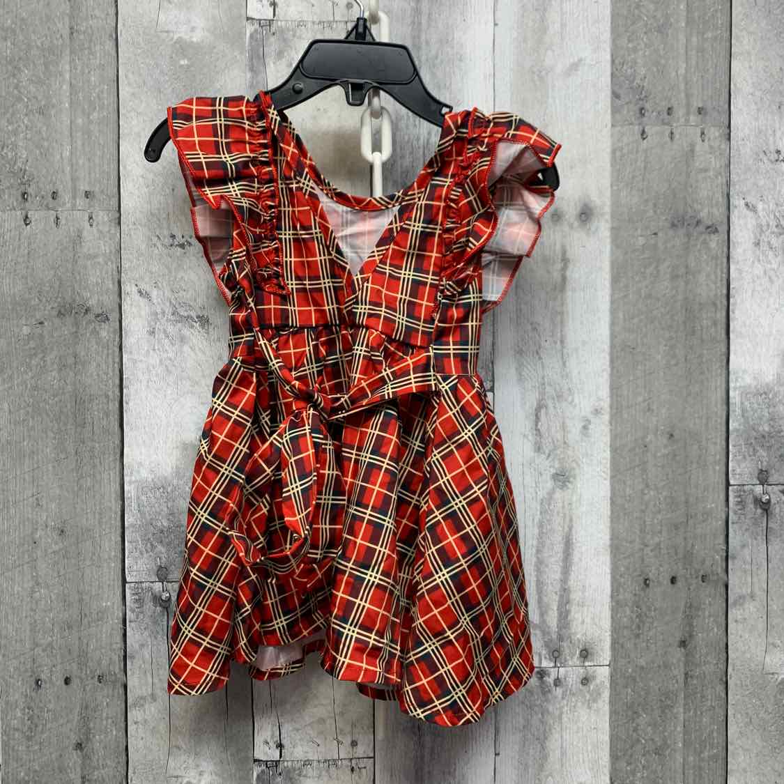Size 6 Months Red Plaid B Brand Dress