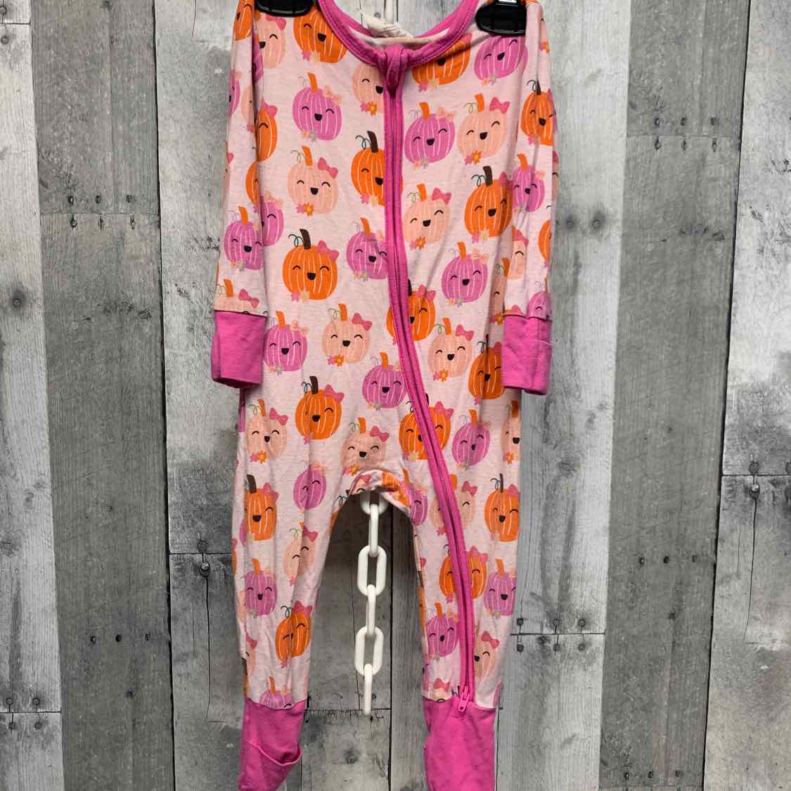 Size 6-12 Months Pink Print Mid Brand Footy PJs