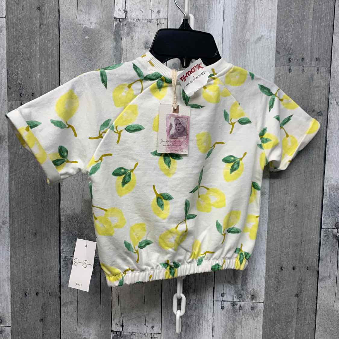 Size 4T White/Yellow Jessica Simpson Short Sleeve Shirt