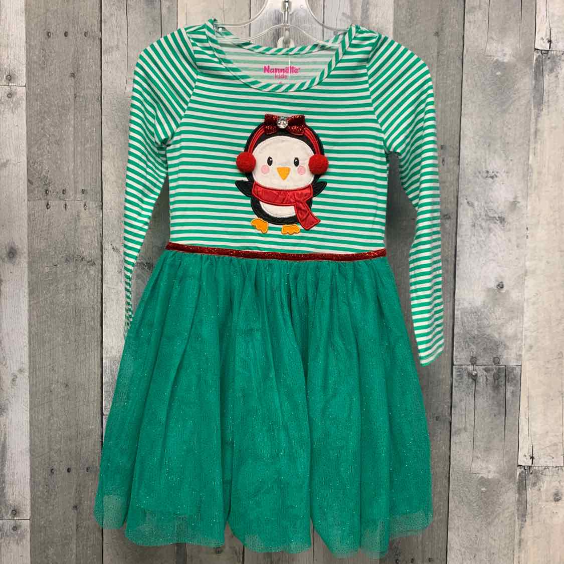 Size Large Green/White Nannette LS Dress