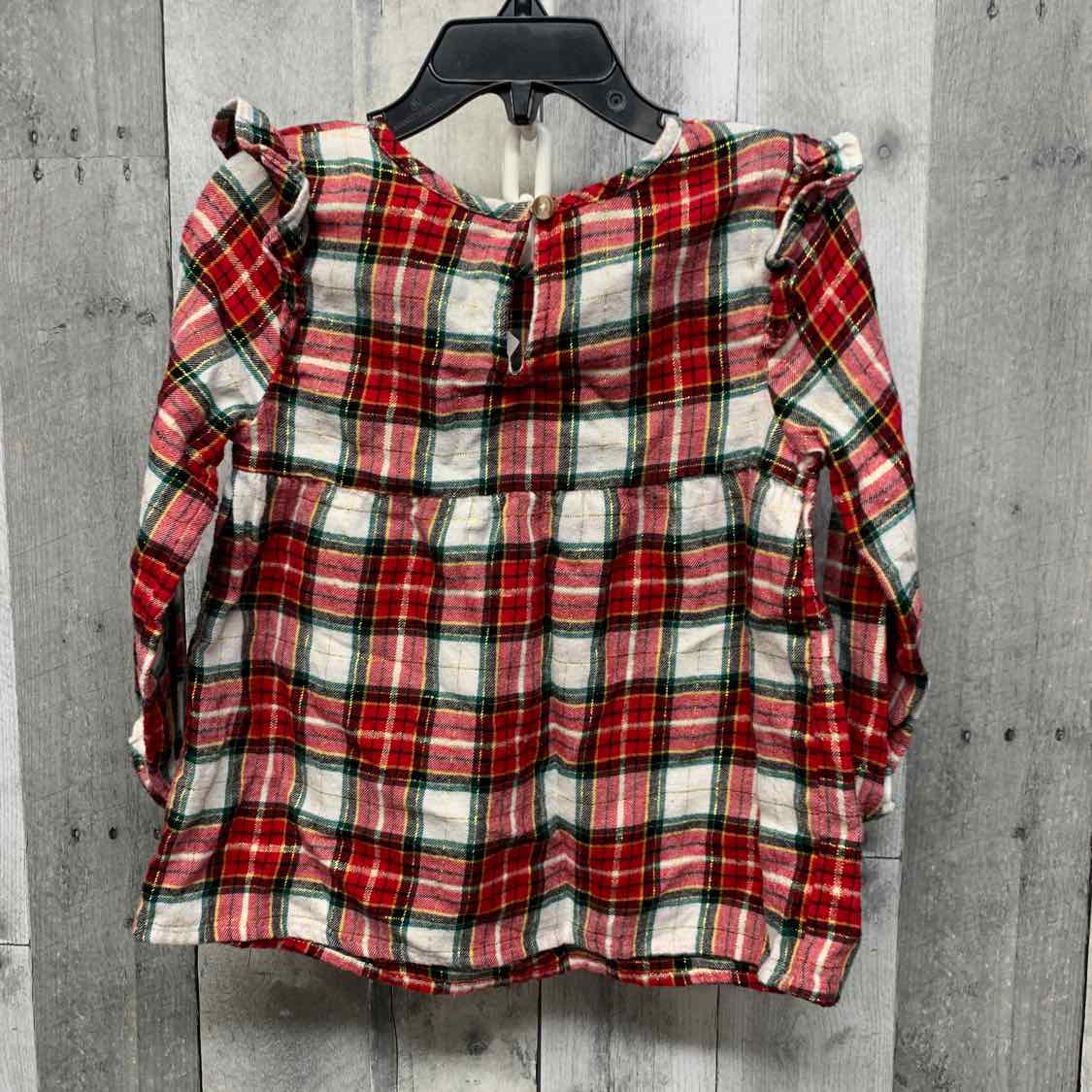 Size 3T Red Plaid Jumping Beans Long Sleeve Shirt