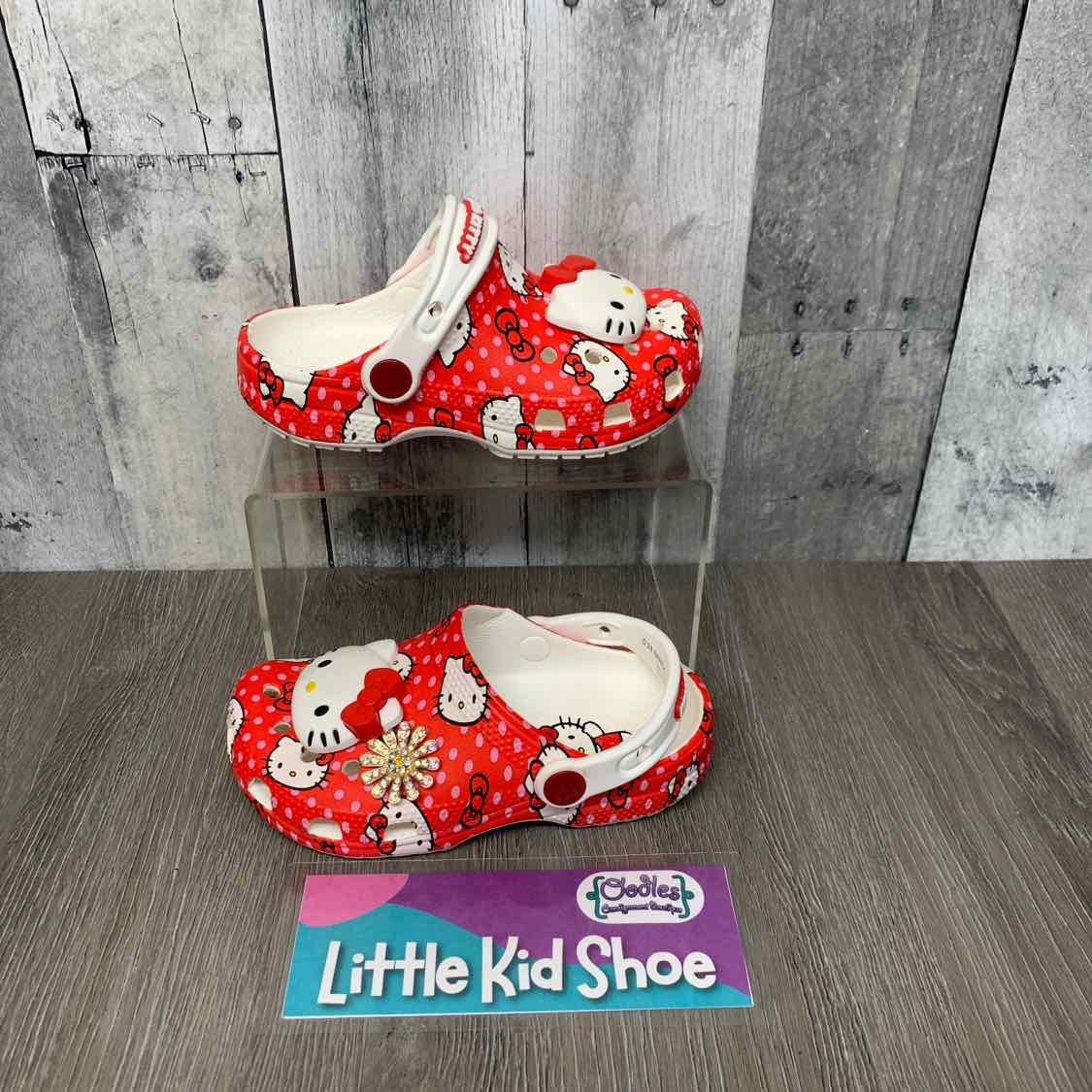 Size 11 Red/White Crocs Water Shoes