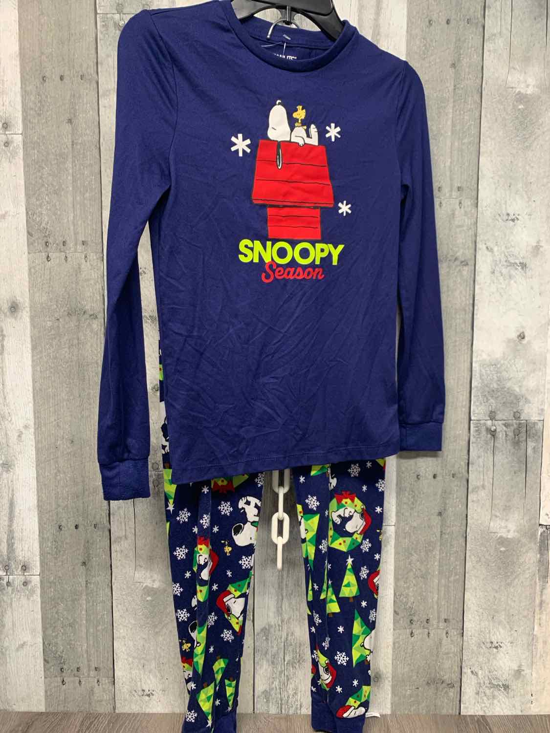 Size 12 Navy/Green Peanuts 2pc PJs