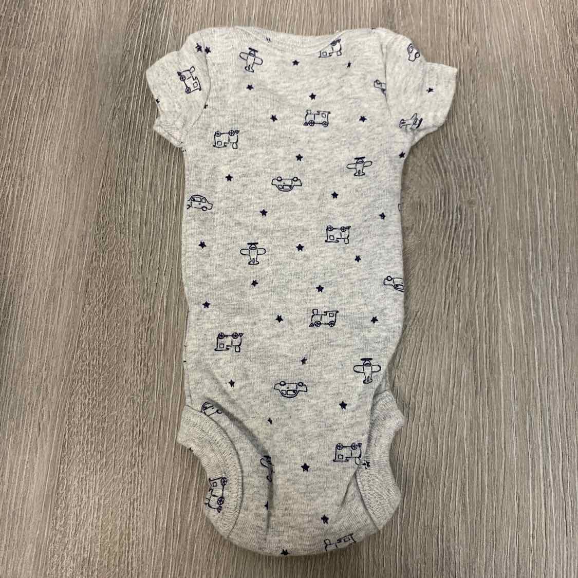 Size Preemie Gray Print Precious First Bodysuit