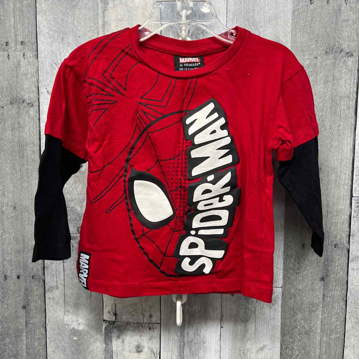 Size 1/2 Red Graphic Marvel Long Sleeve Shirt