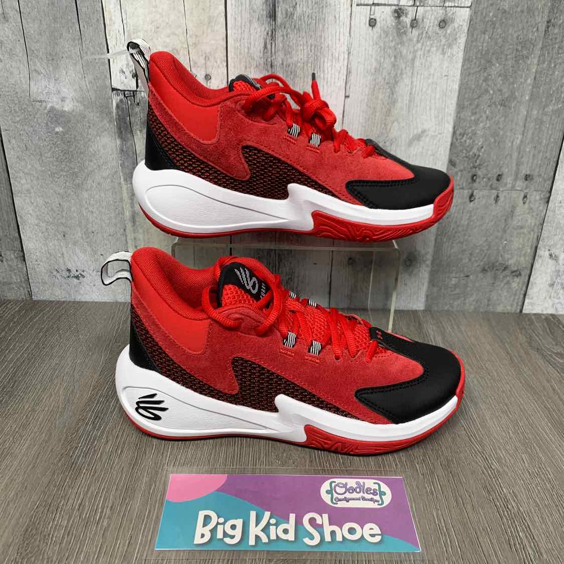 Size 5.5 Red/Black Sport Brand Sneakers
