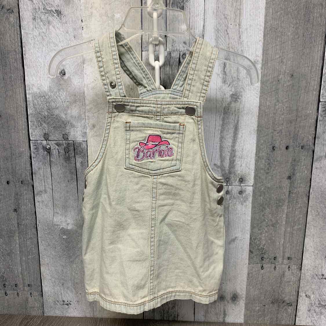 Size 12 Months Denim/Pink Barbie Overalls
