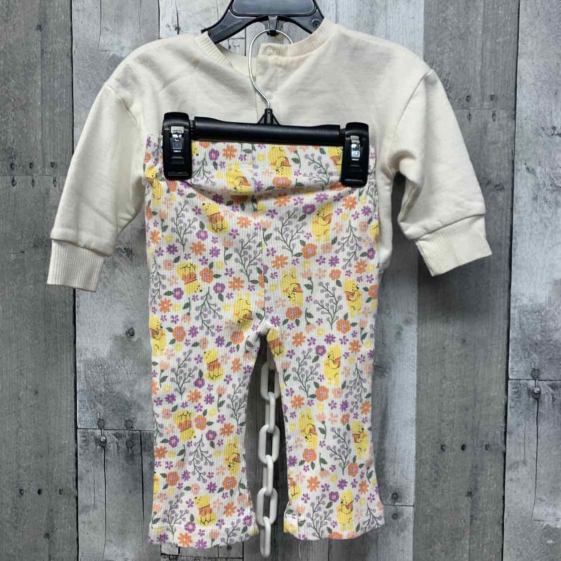 Size 6-9 Months White/Yellow Disney Shirt/Pants