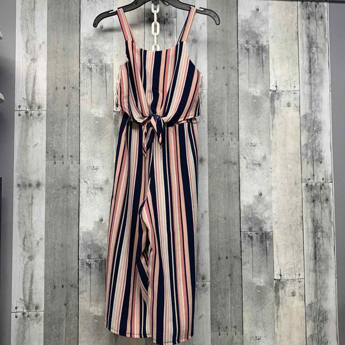 Size XSmall Pink/Navy Beautees Romper - OodlesCB