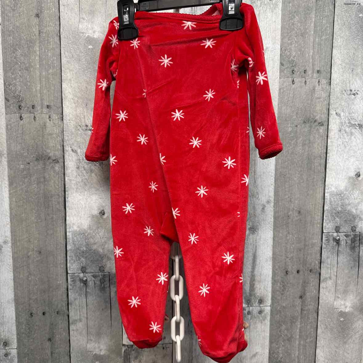 Size 6 Months Red Print Just One You Footy PJs