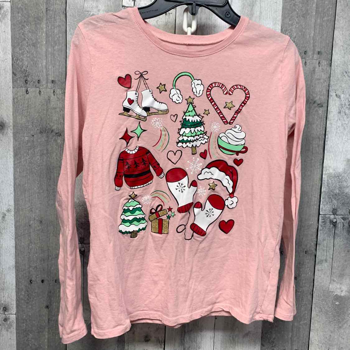 Size 10/12 Pink Graphic Children's Place Long Sleeve Shirt