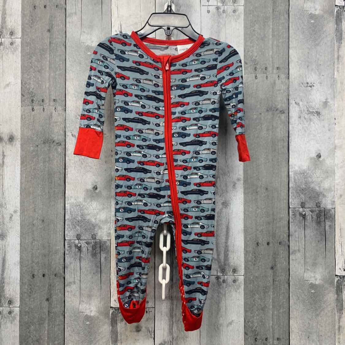Size 6-9 Months Blue/Red Posh Peanut Footy PJs
