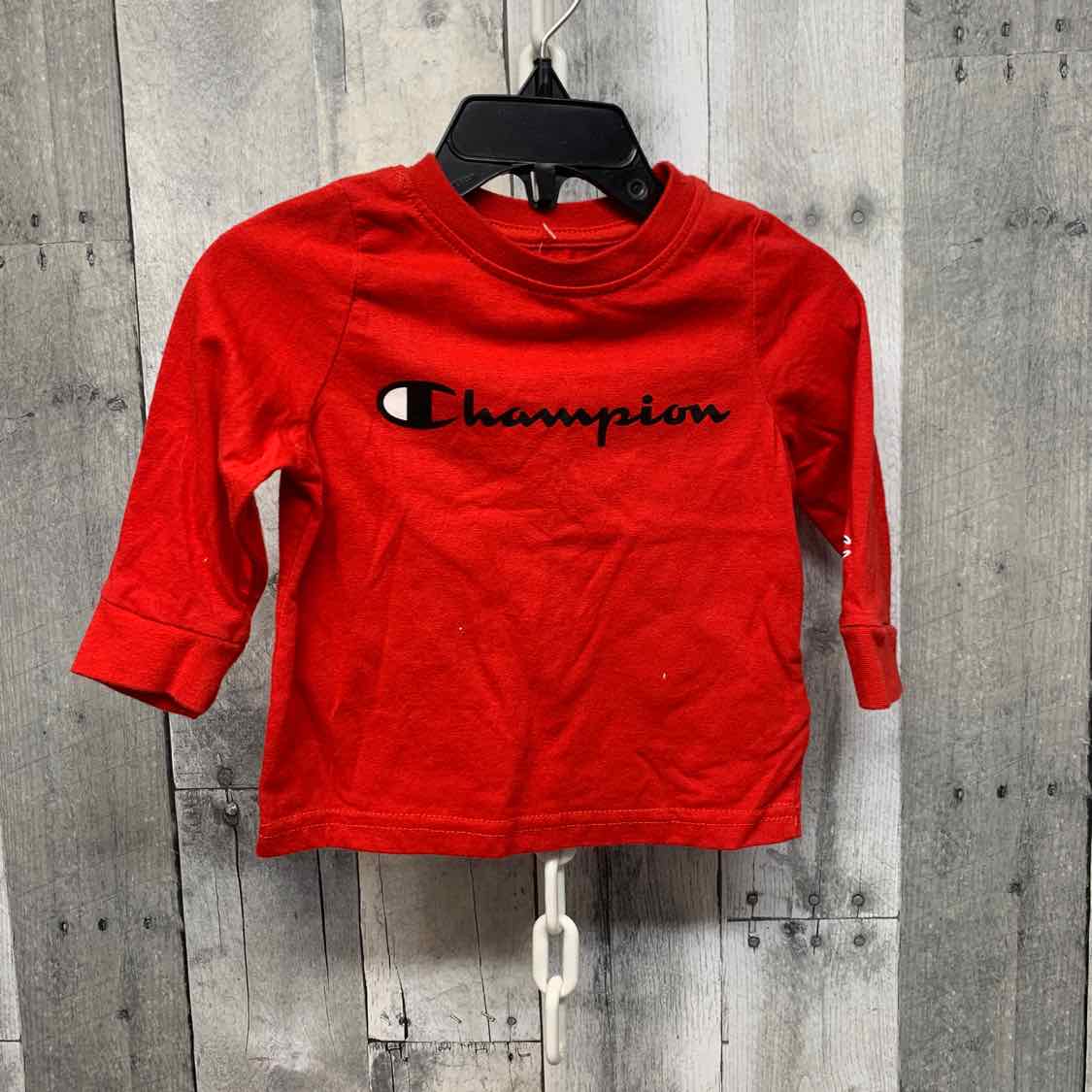 Size 12 Months Red Graphic Champion Long Sleeve Shirt