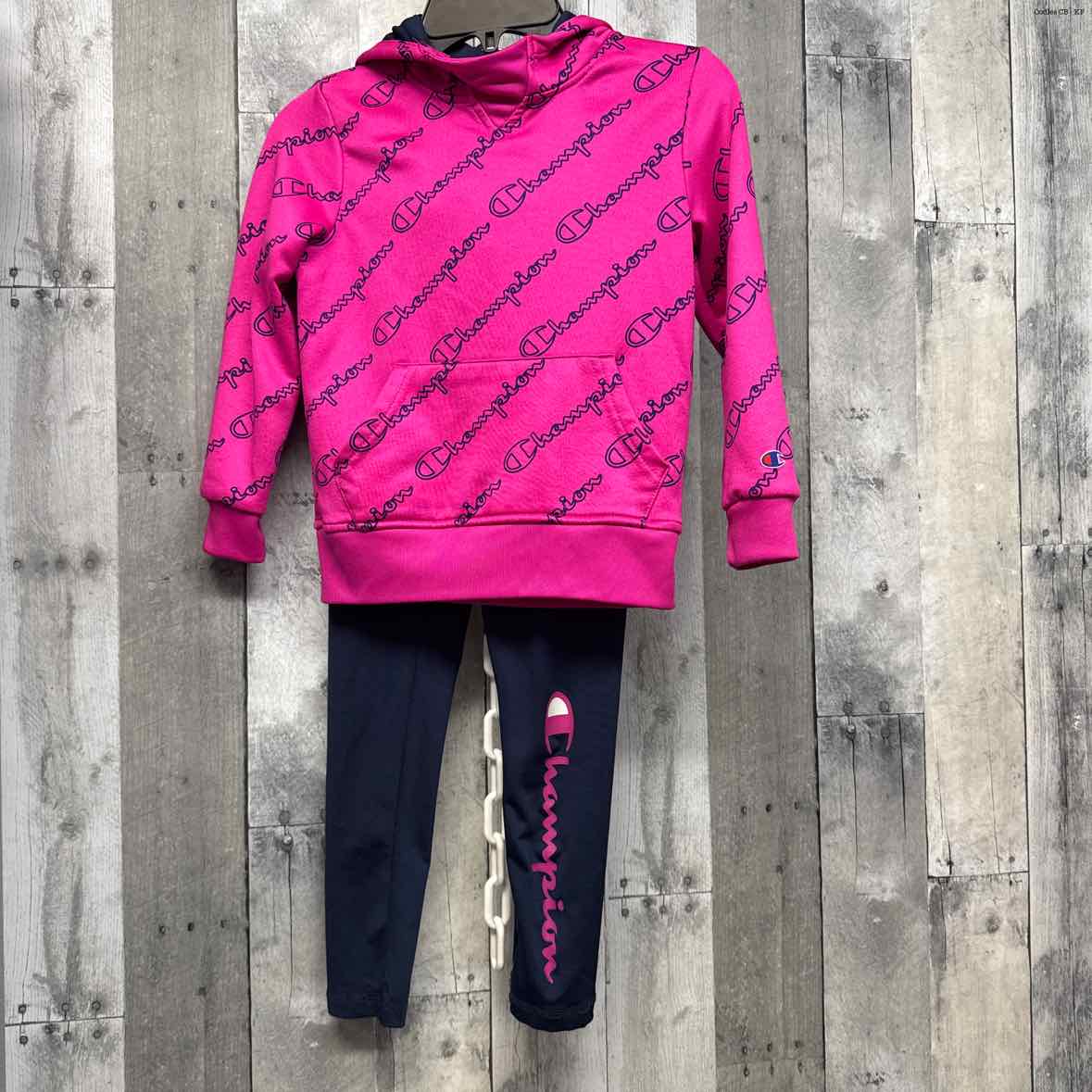 Size 5/6 Pink/Navy Champion Jacket/Pants