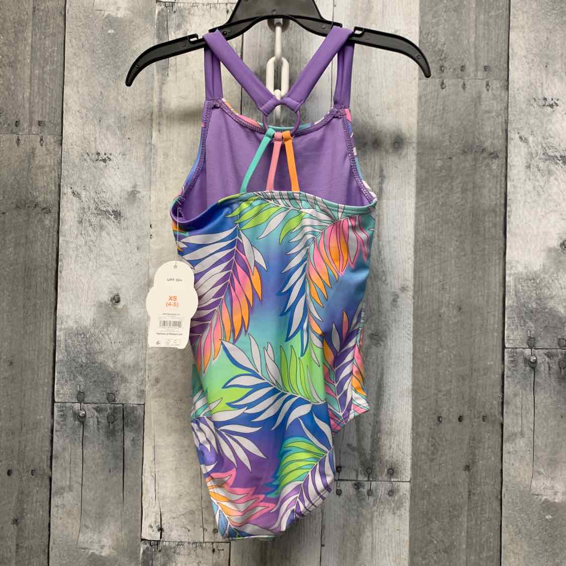 Size 4/5 Purple/Blue Wonder Nation Swim Suit - 1pc - OodlesCB