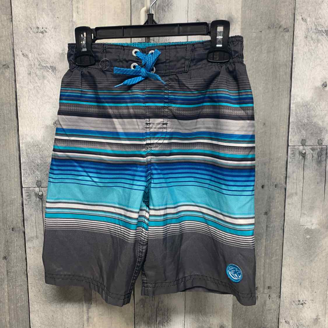 Size 7 Gray/Blue ZeroXposur Swim Trunks