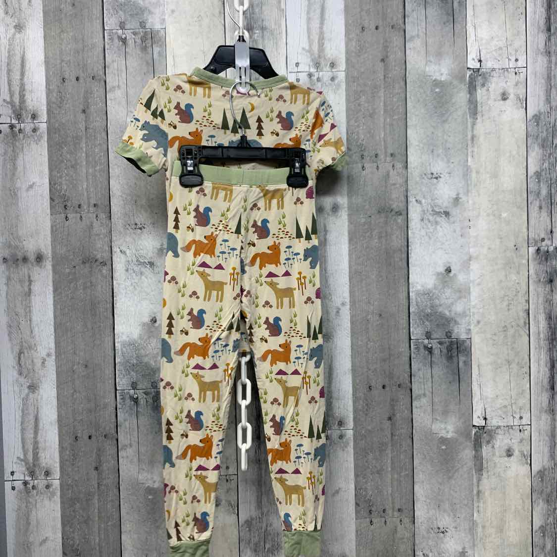 Size 2/3 Tan Print Bamboo 2pc PJs