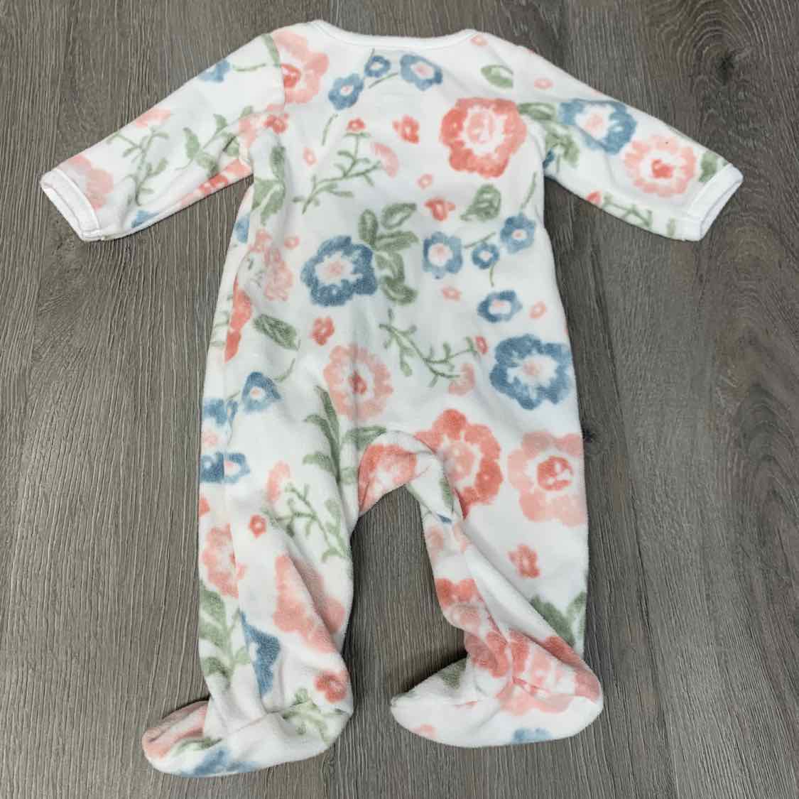 Size Preemie White Print Child of Mine Footy PJs