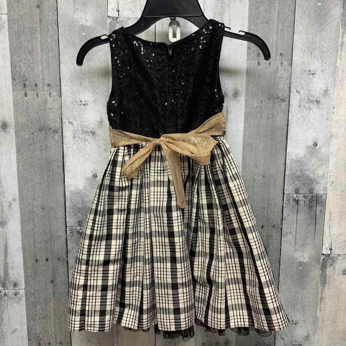 Size 4 Black/Gold Youngland Dress - Party