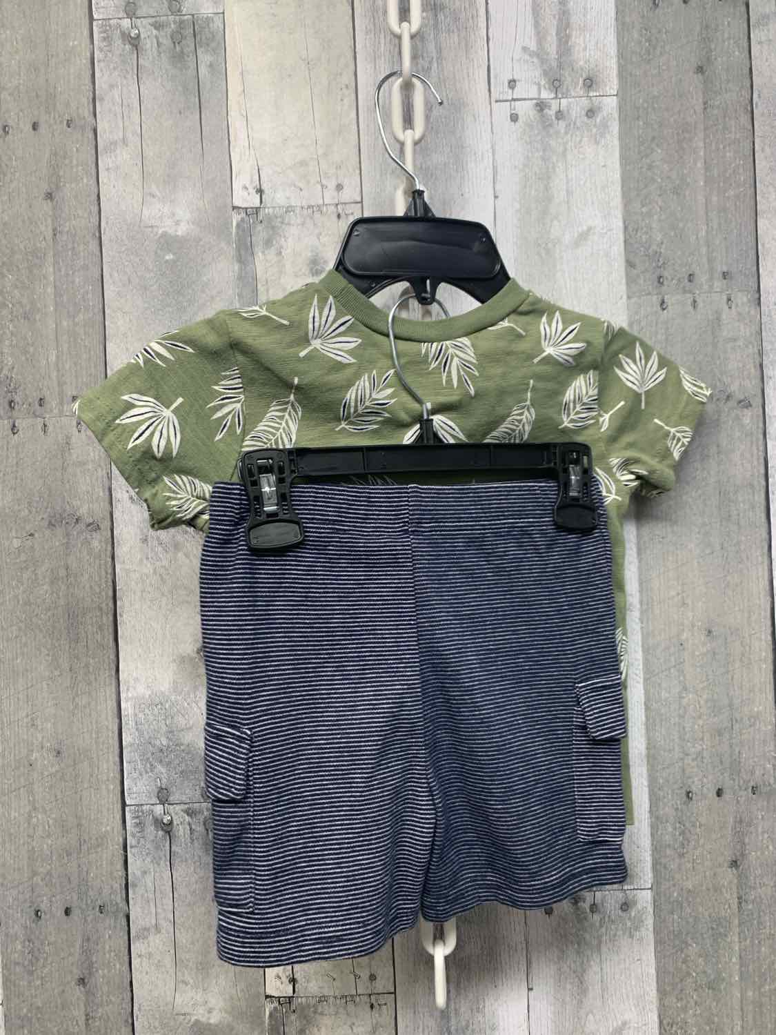 Size 4T Green/Navy B Brand Shirt/Shorts
