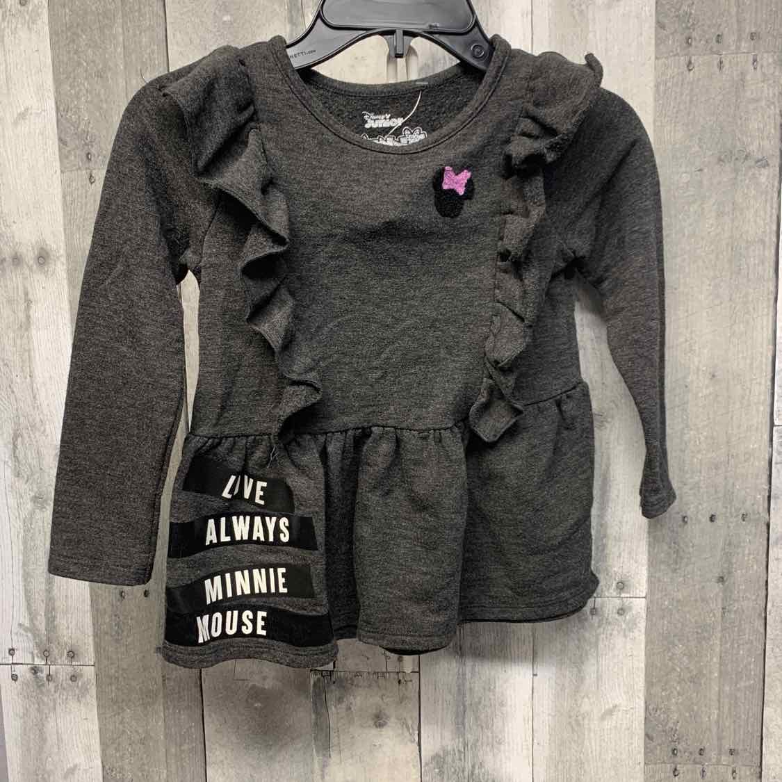 Size 4T Gray Disney LS Dress