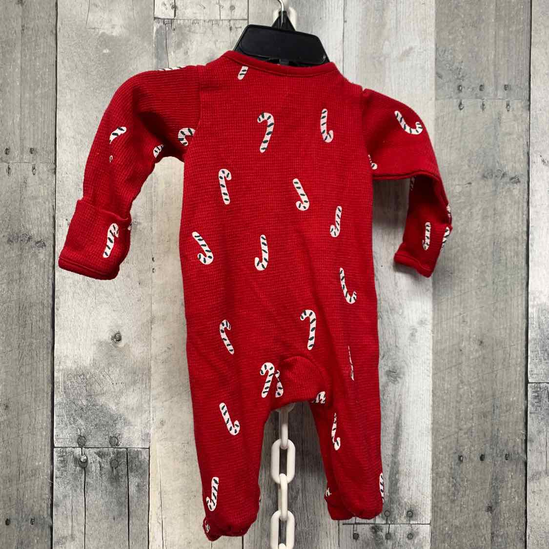Size Newborn Red Print Just One You Footy PJs
