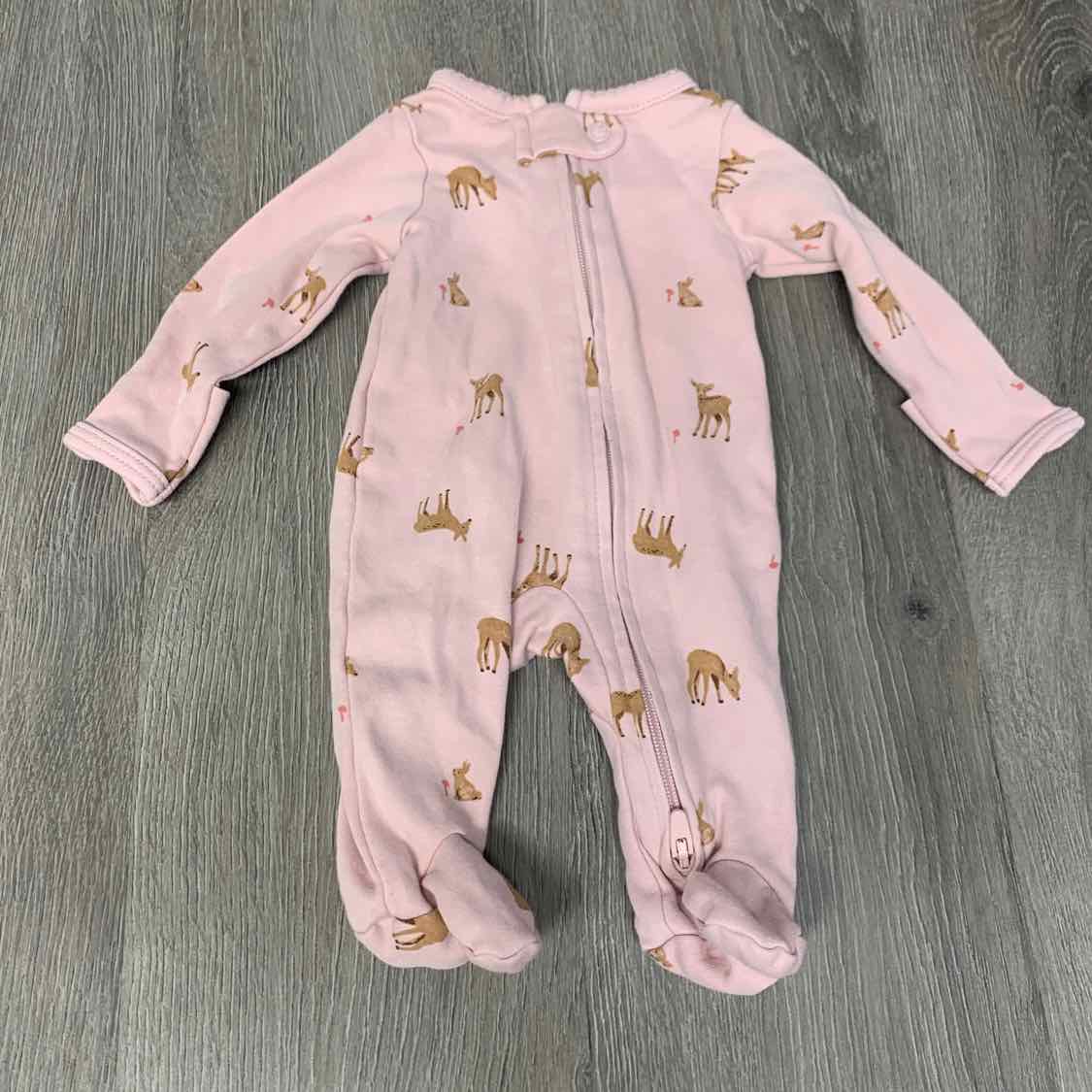 Size Preemie Pink Print Child of Mine Footy PJs